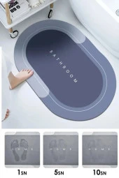 Sihirli Su Emici Banyo Paspası Kaymaz Tabanlı Abdest Paspası ( 1 Alana 1 bedava ) - 1