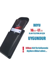 Iphone 12 Pro Max / 13 Pro Max / 14 Pro Max / 14 Plus Kemer Kılıfı Bel Telefon Kapaklı Kılıf 17cm - 2