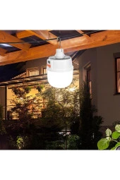 240w Güneş Enerjili Solar Aydınlatma Kamp Çadır Lambası Şarjlı Ampül 24smd Led Şarjlı El Feneri - 4