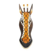 Ahşap Zürafa Mask 50 cm Duvar Dekoru - 3