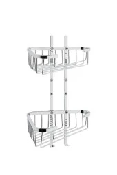 Vitra Base 300 Süngerlik (İkili Köşe Raf) Krom A44163 - 1