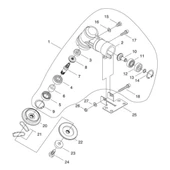 Shindaiwa B530 Motorlu Tırpan Redüktör Frezeli Bıçak Alt Pulu thumbnail 3