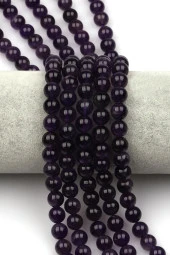 Ametist Doğal Taş Dizi 8 mm Küre Kesim thumbnail 1