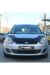 Ford Fiesta Ön Kaput Koruyucu Rüzgarlık 4mm Akrilik (abs) Piano Black 2002 2003 2004 2005 2006 2007 2008 - 1