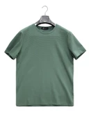 Troy Sıfır Yaka Slim Fit Kısa Kol Erkek Tişört-6704 - 1