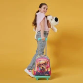 Coral High Büyük Boy Çekçekli Sırt Çantası Köpek Desenli 23952 - 2