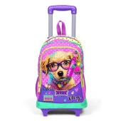 Coral High Büyük Boy Çekçekli Sırt Çantası Köpek Desenli 23952 - 9