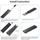 Usb 3.1 Type-C To Pci-e Express Nvme Ssd M.2 M-key Hard Disk Kutusu M2 / Çevirici - 4