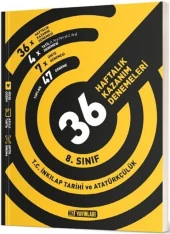 8. Sınıf T.C. İnkılap Tarihi ve Atatürkçülük 36 Haftalık Kazanım Denemeleri Hız Yayınları - 1