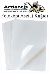 Asetat Kağıdı 25 Adet Pvc ve Asetat Kalemi S Siyah Mavi Kırmızı 1 Paket Fotokopi Asetatı Şeffaf Transparan 100 Mikron - 6