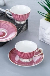 Acar GRN-05033 Tessa Kırmızı 2 Kişilik Kahve Fincan Takımı - 1