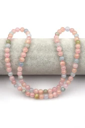 Akuamarin - Morganit - Heliodor Doğal Taş Dizi 6 mm Küre Kesim thumbnail 2