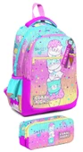 Coral High İlkokul Sırt Çantası ve Kalemlik Seti - Kız Çocuk - Renkli Dondurmalı Kedi thumbnail 1