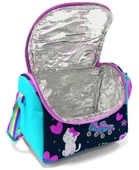 Coral High Lacivert Pembe Kedili Desenli Kız Çocuk Isı Yalıtımlı Beslenme Çantası ve Kalemlik Seti thumbnail 2