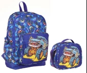 Kaukko İlkokul Sırt Çantası ve Beslenme Çantası Seti - Lacivert Arazi Aracı - Erkek Çocuk thumbnail 1