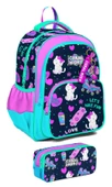 Coral High İlkokul Sırt Çantası ve Kalemlik Seti - Kız Çocuk - Lacivert Pembe Kedili thumbnail 1