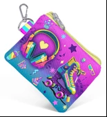 Coral High Pembe Turkuaz Kulaklık Paten Bozuk Para Çantası - Kız Çocuk thumbnail 1