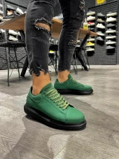 K&A Yüksek Taban Günlük Ayakkabı 045 Yeşil (Siyah Taban) - 8