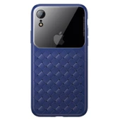 Baseus Weaving Case Series iPhone XR Hasır Desenli Kılıf WIAPIPH61-BL - 3
