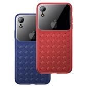 Baseus Weaving Case Series iPhone XR Hasır Desenli Kılıf WIAPIPH61-BL - 1