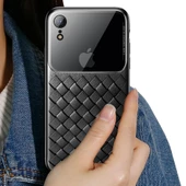 Baseus Weaving Case Series iPhone XR Hasır Desenli Kılıf WIAPIPH61-BL - 4