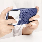 Baseus Weaving Case Series iPhone XR Hasır Desenli Kılıf WIAPIPH61-BL - 5