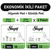Sleepy Natural Ultra Ped Gece 18 Adet + Uzun Günlük Ped 32 Adet x6 Paket thumbnail 1