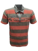 Xınt X5183 Erkek Penye Baskılı Polo Yaka Kısa Kollu Çizgili T-shirt thumbnail 3