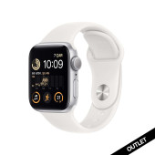 Apple Watch SE GPS 40mm Gümüş Rengi Alüminyum Kasa - Beyaz Spor Kordon MNJV3TU/A-Teşhir - 1