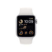 Apple Watch SE GPS 40mm Gümüş Rengi Alüminyum Kasa - Beyaz Spor Kordon MNJV3TU/A-Teşhir - 4