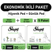 Sleepy Natural Ultra Ped Uzun 20 Adet + Uzun Günlük Ped 32 Adet x5 Paket thumbnail 1