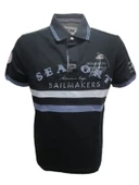 Mcl M22408 Erkek Lakos Baskılı Polo Yaka Kısa Kol T-shirt thumbnail 1