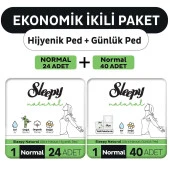 Sleepy Natural Ultra Ped Normal 24 Adet + Uzun Günlük Ped 40 Adet thumbnail 1