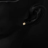 Mini Top Altın Küpe - 2