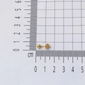 Mini Top Altın Küpe - 4