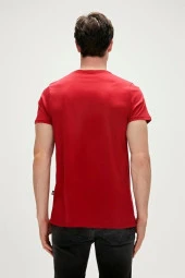 Bad Bear Manuscript T-Shirt Lava Kırmızı Baskılı Erkek Tişört - 4