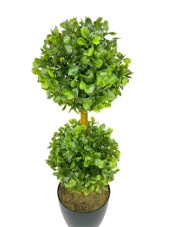 Nettenevime Yapay Ağaç Şimşir Top 2 Toplu 12x40cm Siyah Saksıda thumbnail 2