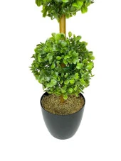 Nettenevime Yapay Ağaç Şimşir Top 2 Toplu 12x40cm Siyah Saksıda thumbnail 3