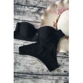 Siyah Straplez Bikini Takım - 4