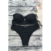 Siyah Straplez Bikini Takım - 5