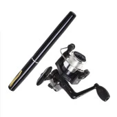 Valkyrie 1 Metre Teleskopik 5.1.1 Mini Cep Olta Seti Kalem Spin Kamış Olta - 1