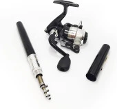 Valkyrie 1 Metre Teleskopik 5.1.1 Mini Cep Olta Seti Kalem Spin Kamış Olta - 2