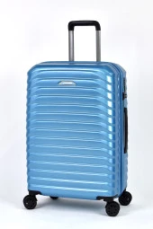 Elatae Francesco Ferellino Orta Boy Pc Kırılmaz Valiz Mavi 10724TO thumbnail 1