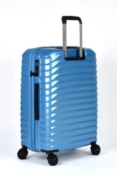 Elatae Francesco Ferellino Orta Boy Pc Kırılmaz Valiz Mavi 10724TO thumbnail 3