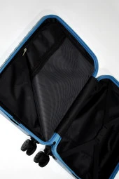 Elatae Francesco Ferellino Orta Boy Pc Kırılmaz Valiz Mavi 10724TO thumbnail 4