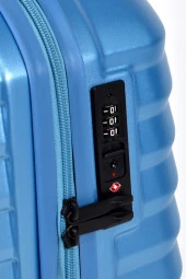 Elatae Francesco Ferellino Orta Boy Pc Kırılmaz Valiz Mavi 10724TO thumbnail 5