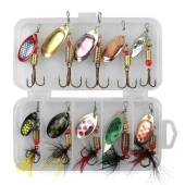 Valkyrie 10 Adet Kutulu Fly Spinner Bait Yem Zoka Seti Döner Tip Tatlı Tuzlu Sinek Olta - 3