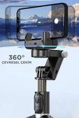 Q18 Siyah Gimball Led Işıklı Kumandalı Çok Amaçlı Tripod Selfie Çubuğu - 2