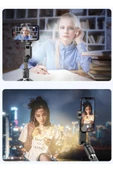 Q18 Siyah Gimball Led Işıklı Kumandalı Çok Amaçlı Tripod Selfie Çubuğu - 9