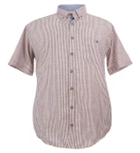 Erkek Büyük Beden Battal Boy Pamuklu Kısa Kol Gömlek thumbnail 1